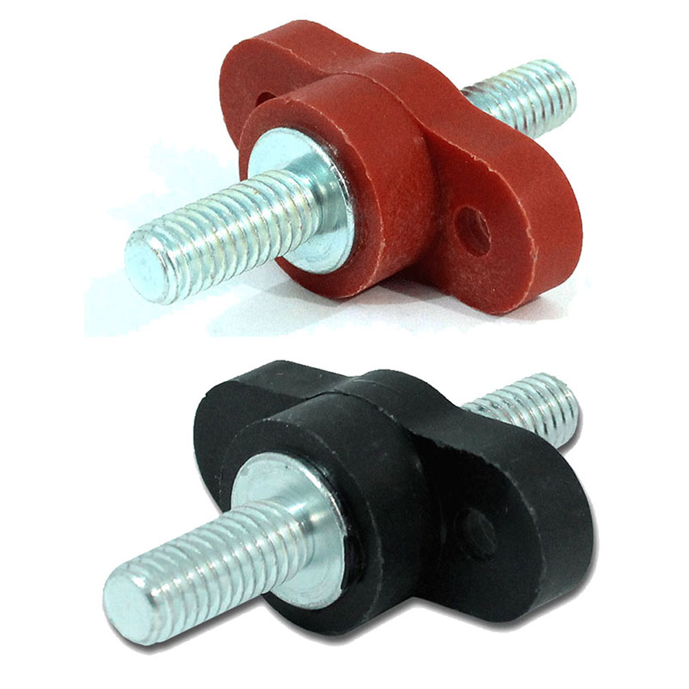 Photo for Renegade Racing Components Battery Cable Connector Kit 84108; Red, Black Glass Filled Nylon Feed-Through Junction Block Brass