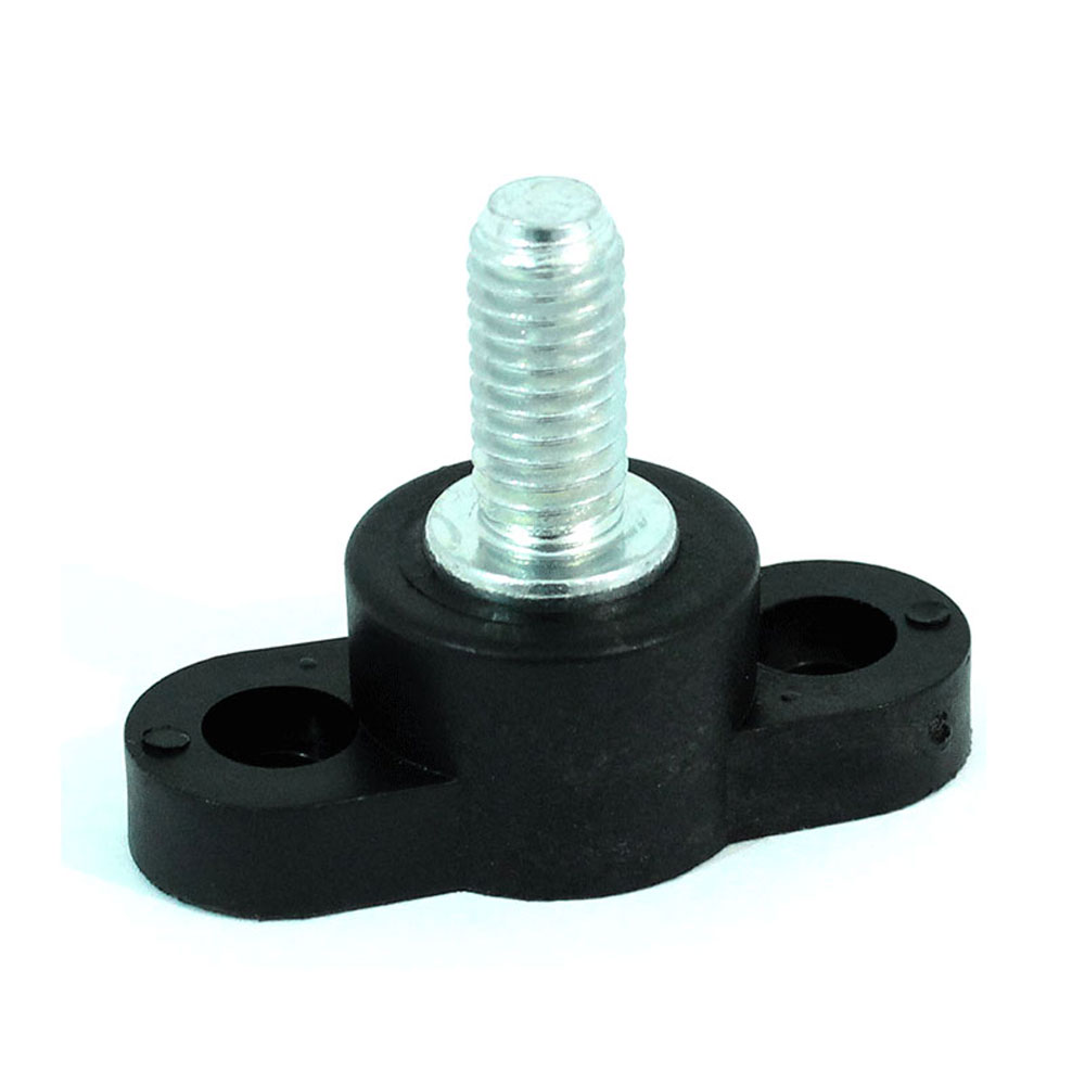 Renegade Battery Cable Connector 84109; Black Glass Filled Nylon Panel Mount Junction Block Brass 