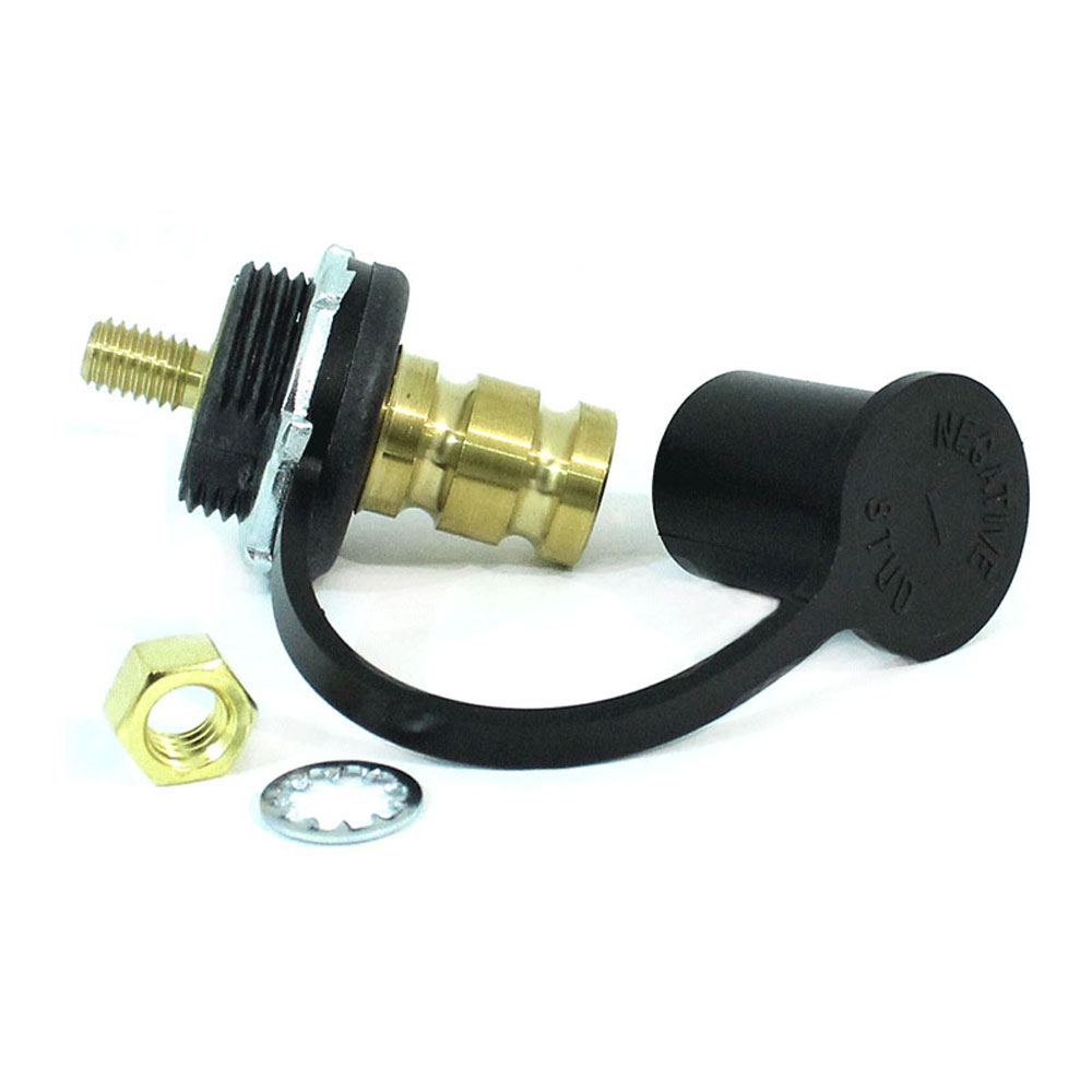 Renegade Battery Cable Connector 84119; Black Impact Resistant Plastic Remote Battery Jumper Terminal Brass 