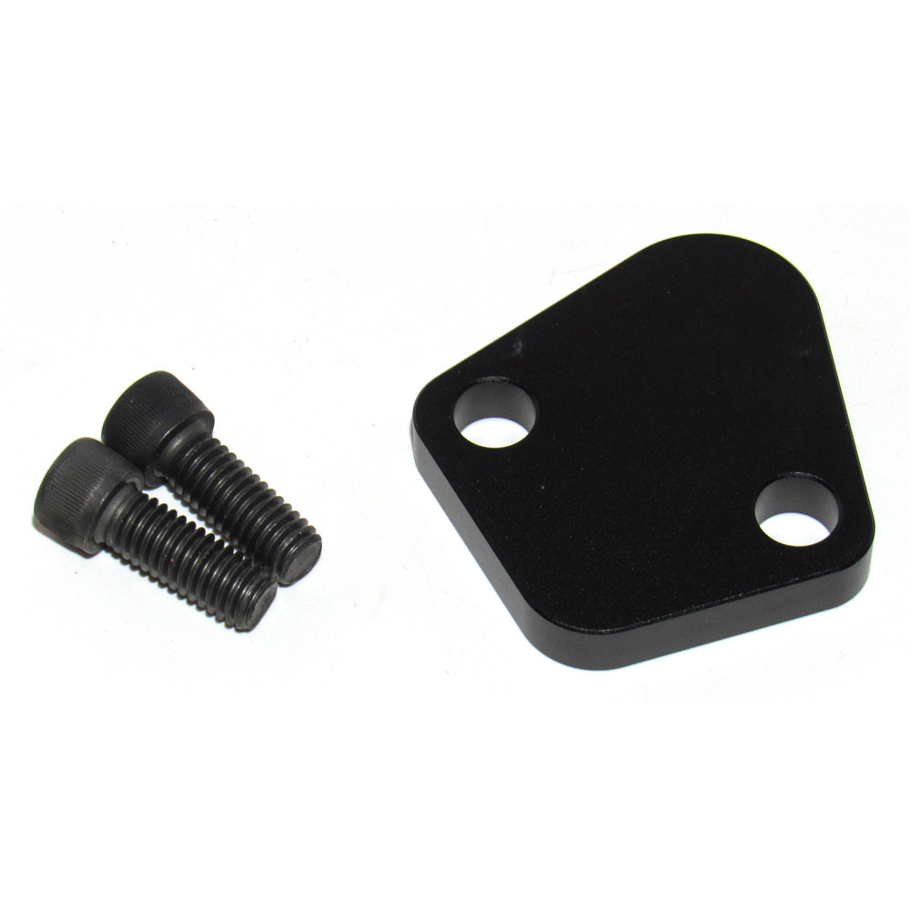 Renegade Fuel Pump Block-Off Plate 94021-2; Aluminum Block Off Plate Black Aluminum for Chevy, Chrysler, Ford 396 to 454, 273 to 440, 289 to 351W, 429 to 460 