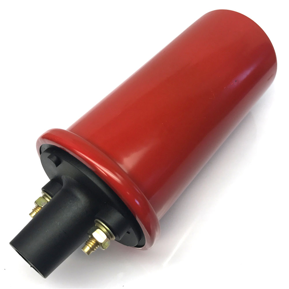 Renegade Ignition Coil 98202-1; CD Compatible Red 45000 Volt Canister Socket, Female 