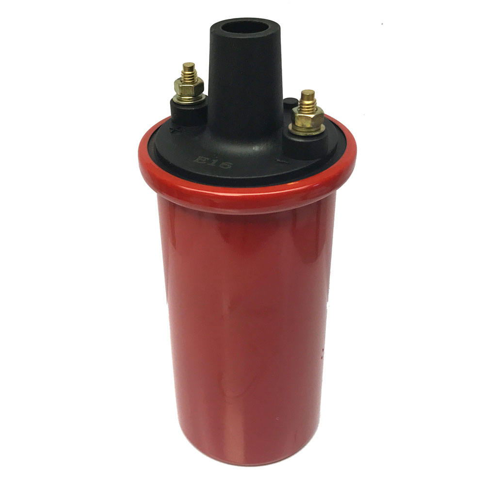 Renegade Ignition Coil 98202-1; CD Compatible Red 45000 Volt Canister Socket, Female 