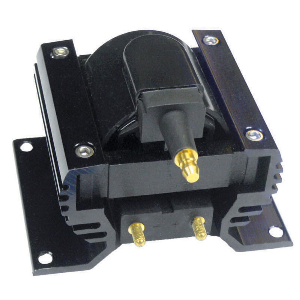 Renegade Ignition Coil 98252-2; High Output CD Black 48000 Volt E Core HEI, Male 