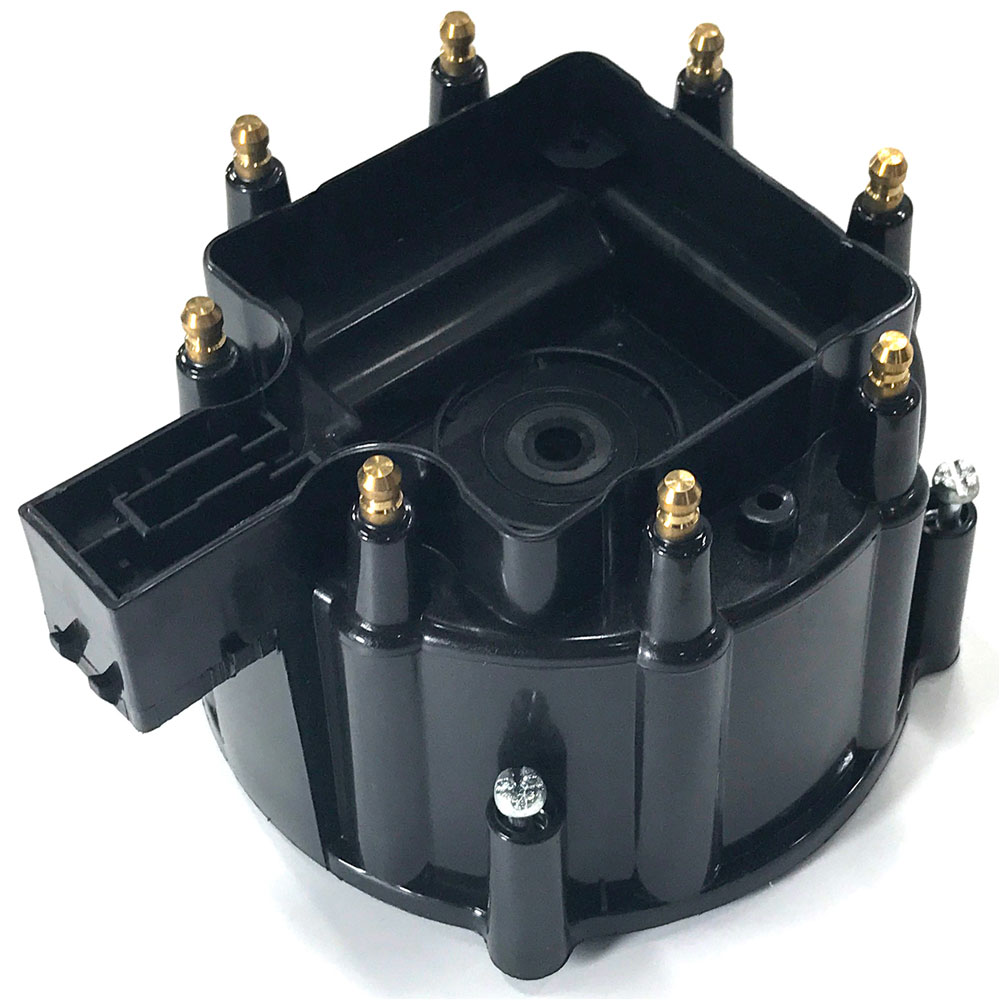 Renegade Racing Components Distributor Cap 98411-2; HEI Cap Black HEI/Male for GM 8 Cylinder 