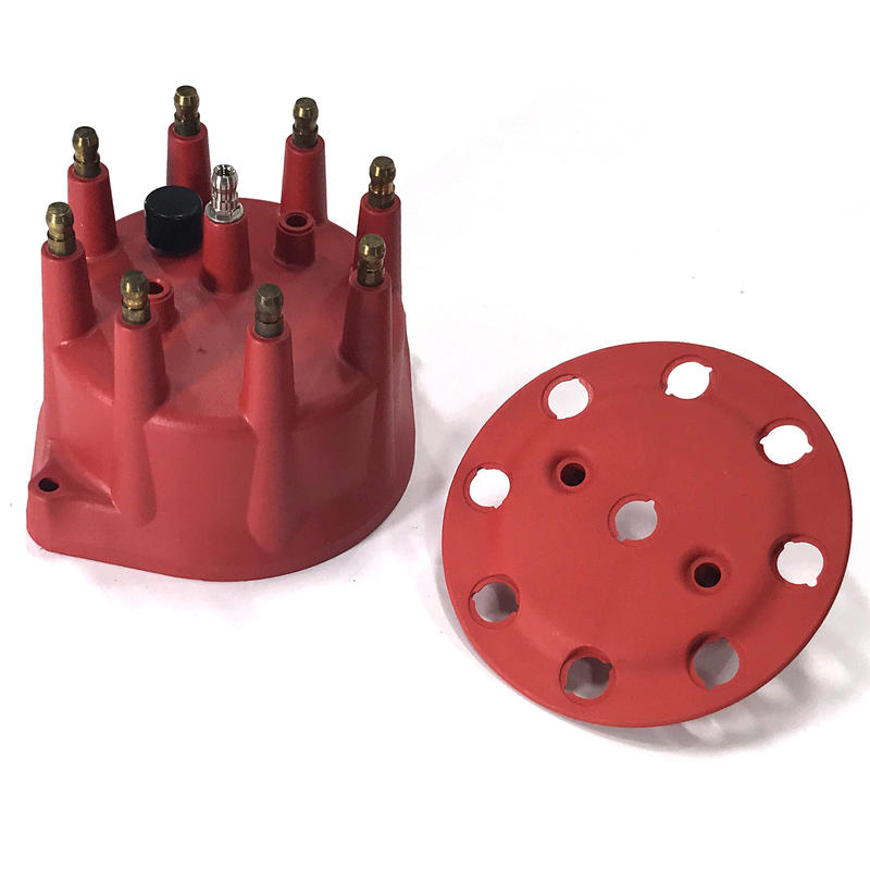 Renegade Racing Components Distributor Cap 98431-1; Ready to Run Cap Red HEI/Male for 8 Cylinder 