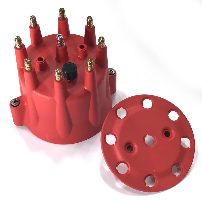 Renegade Distributor Cap 98433-1; Red HEI/Male for GM 