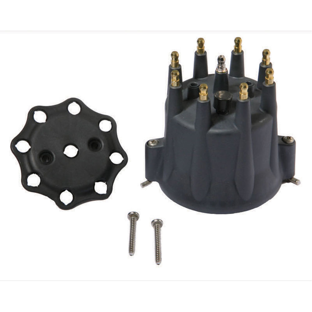 Renegade Distributor Cap 98433-2; Black HEI/Male for GM 