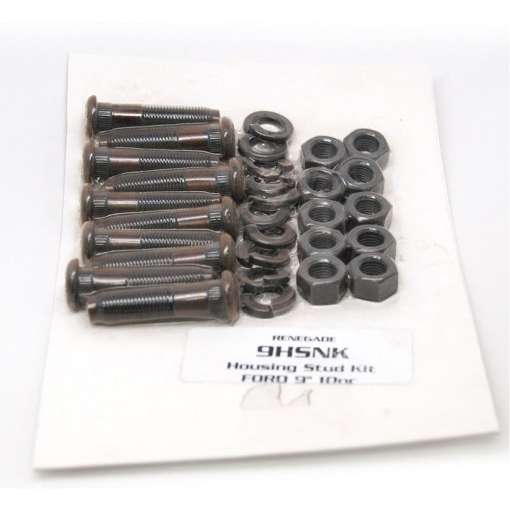 Renegade Racing Components Differential Housing Stud Kit 9HSNK; Hex 9 in. Black Steel for Ford 