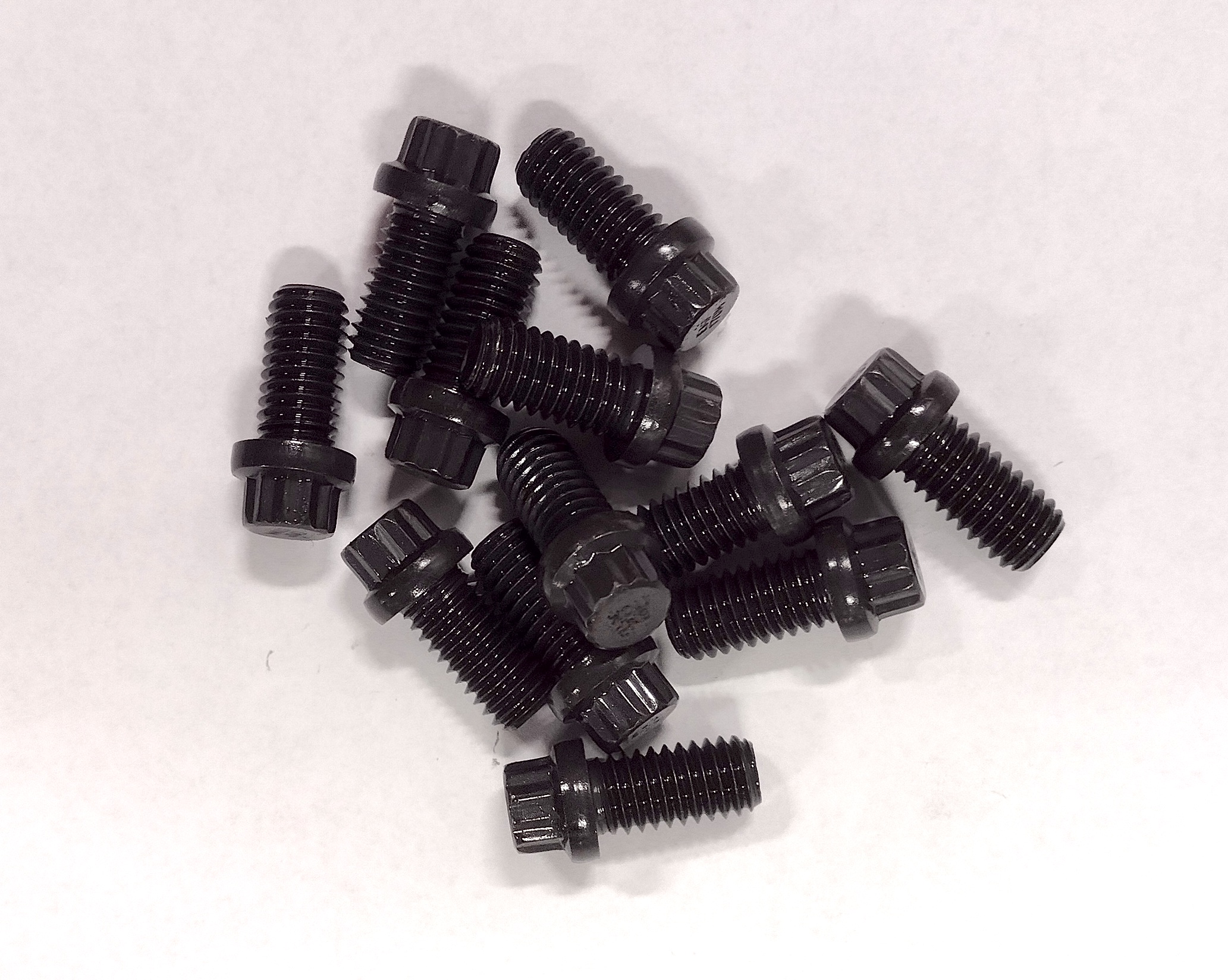 Revolution Exhaust Header Bolt Kit 1212; 3/8 in.-16 Black Steel 12-Point 