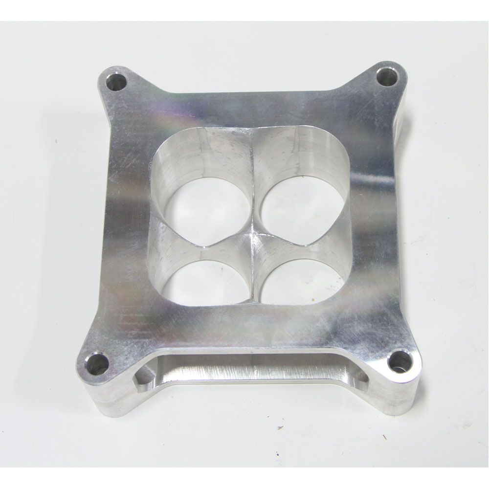 Revolution Carburetor Spacer 34142; 4150 Square 2.000 in. 4-Hole Natural Aluminum 