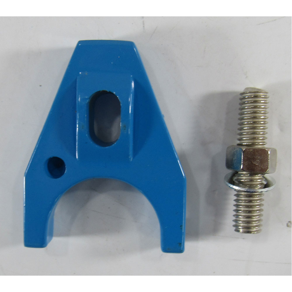 Revolution Performance Components Distributor Clamp 34165BL; Aluminum Hold Down Blue Anodized Aluminum for Chevy 262 to 400, 396 to 454 