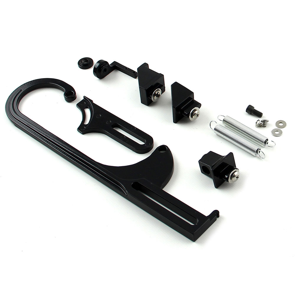 Revolution Performance Components Carburetor Throttle Cable Bracket 34194BK; Aluminum Throttle Cable Bracket Black Anodized Aluminum Holley Square Bore 