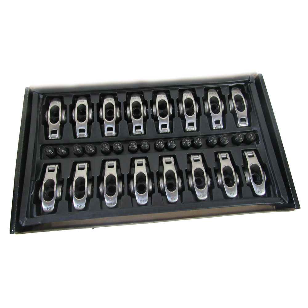 Revolution Rocker Arm Kit 6300-16; 1.5 3/8 in. Stainless Steel Full Roller for Chevy 262 to 400 