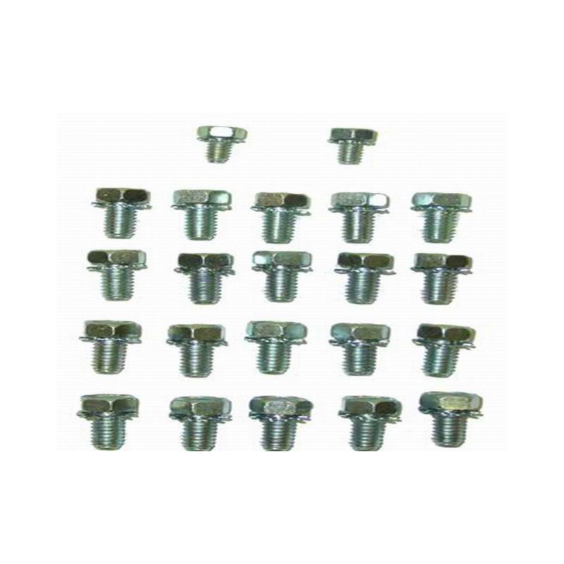Racing Power Company (RPC) Oil Pan Bolt Set R0007; Hex Bolt Chrome Steel for Chevy 396 to 454 