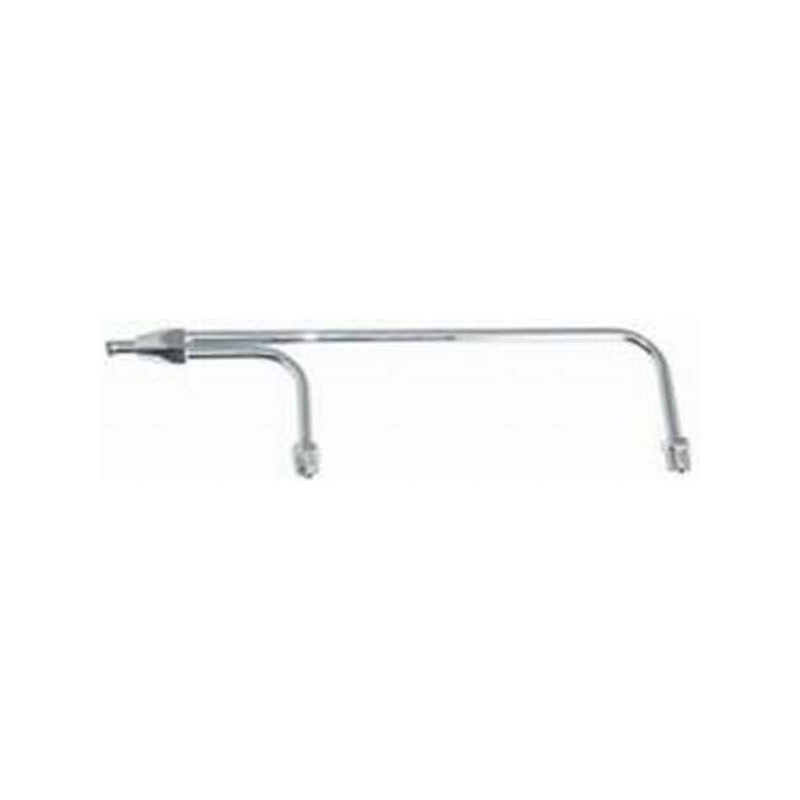 Racing Power Company (RPC) Carburetor Fuel Inlet Kit R2197; Chrome Fuel Line 9.313 in. Dual Feed Chrome Steel Tubing 