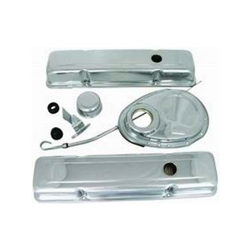 Racing Power Company (RPC) Dress Up Kit R3023; Chrome Steel for Chevy 262 to 400 