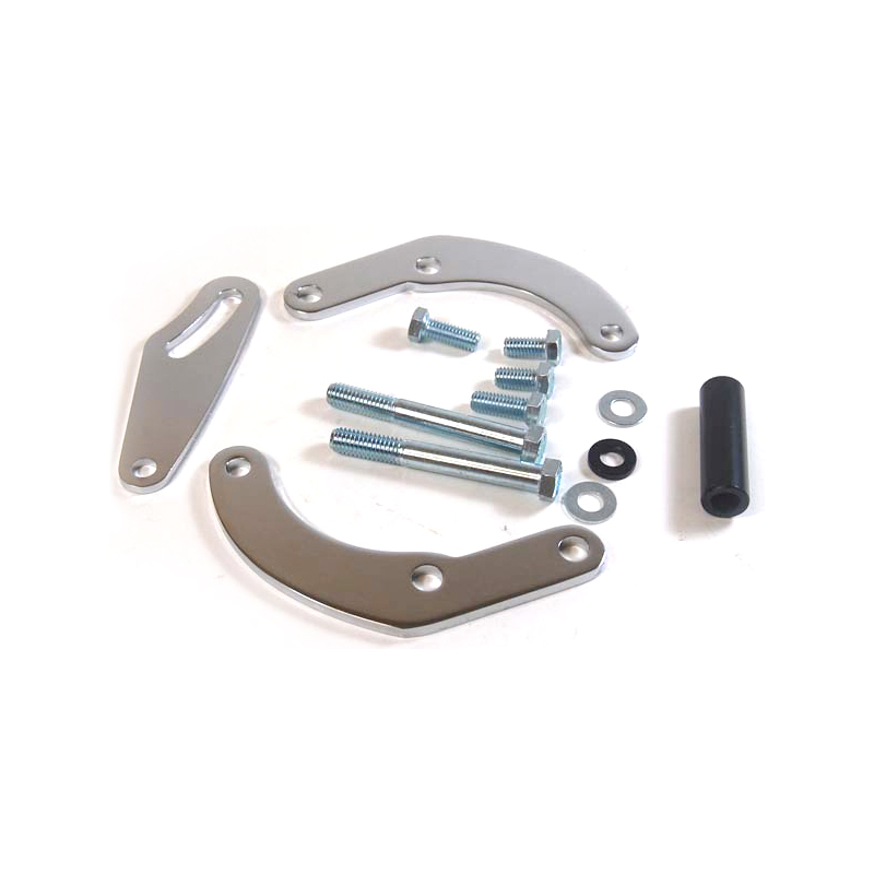 Racing Power Company (RPC) Power Steering Pump Bracket R3816; Saginaw Power Steering Pump Bracket Chrome Steel Saginaw for Chevy 396 to 454 