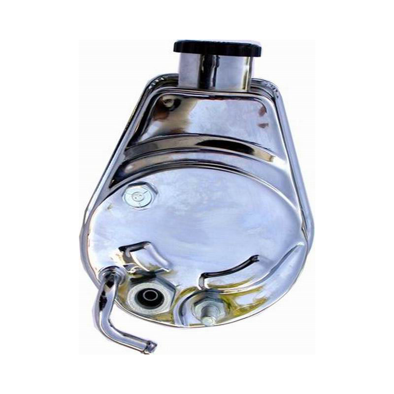 Racing Power Company (RPC) Power Steering Pump R3913; Chrome Saginaw Style for 1973 and Up Chevy 
