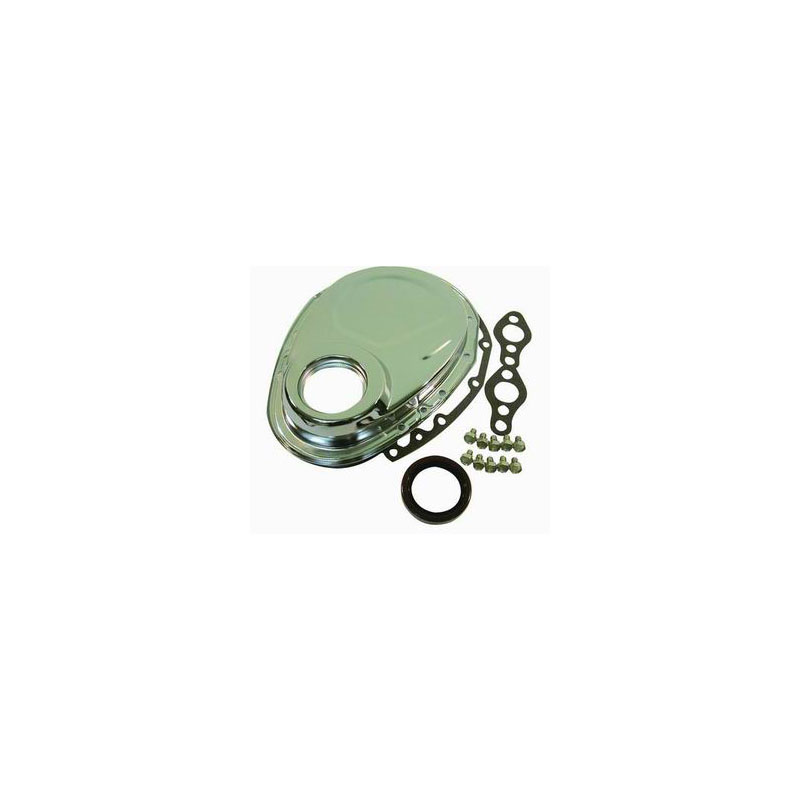 RPC Timing Cover R4934; Chrome Steel for 1958 to 1986 Chevy 262 to 400 