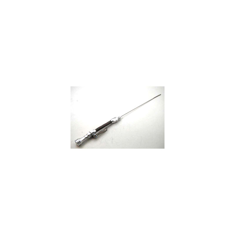 Racing Power Company (RPC) Oil Dipstick R5002; Non Locking Brite Anodized Aluminum for 1955 to 1979 Chevy 262 to 400 
