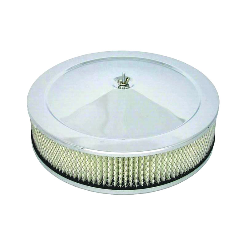 Photo for Racing Power Company (RPC) Air Cleaner Assembly R5195; Chrome Steel Round 14.000 in. 3.000 in.