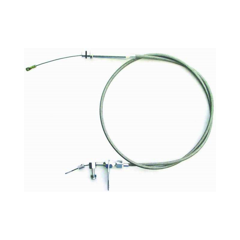 Photo for Racing Power Company (RPC) Transmission Kickdown Cable R6053; Braided Stainless for Chevy TH350