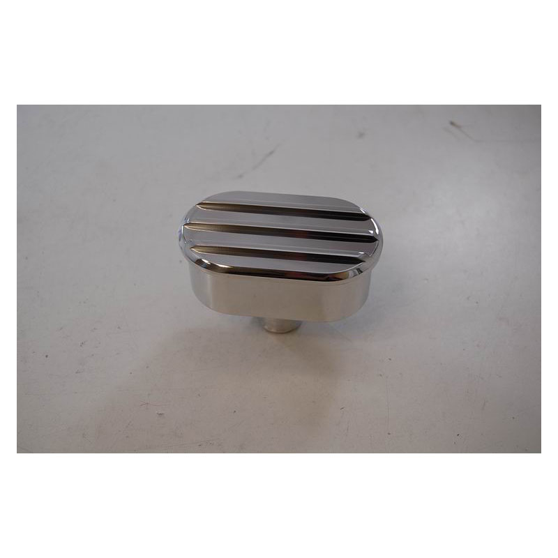 RPC Valve Cover Breather R6505; Nostalgic Oval Polished, Finned Aluminum 