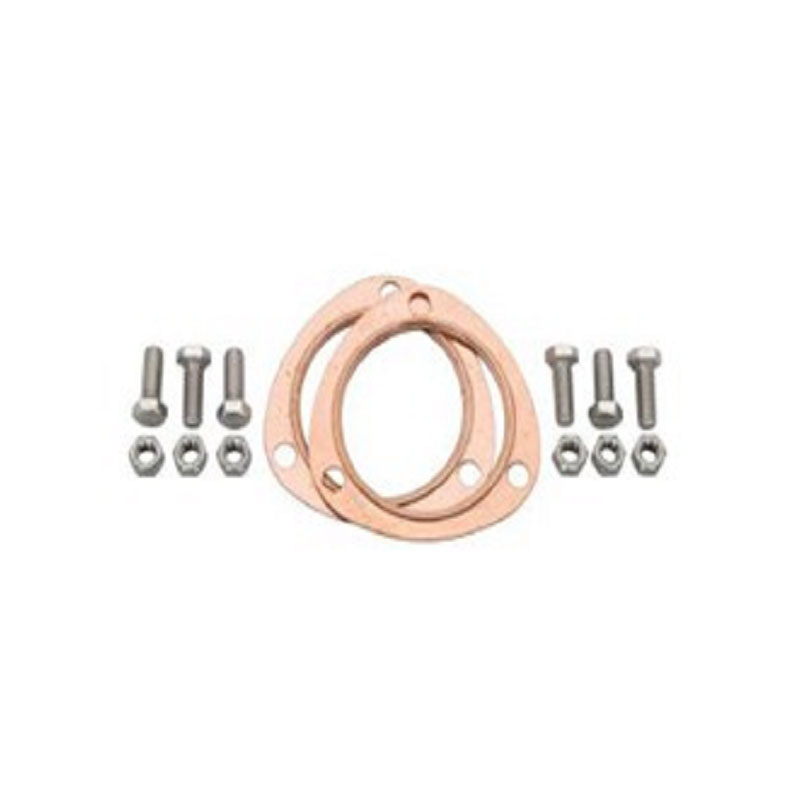 Racing Power Company (RPC) Exhaust Collector Gasket R7502; Collector Gaskets with Bolts Copper 3 Bolt 3.000 in. 