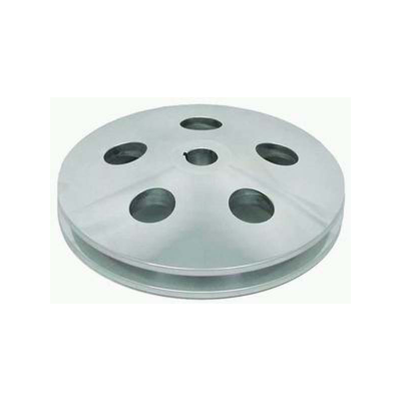 RPC Power Steering Pump Pulley R8848POL; V-Belt Polished Aluminum for Pre 1985 GM 