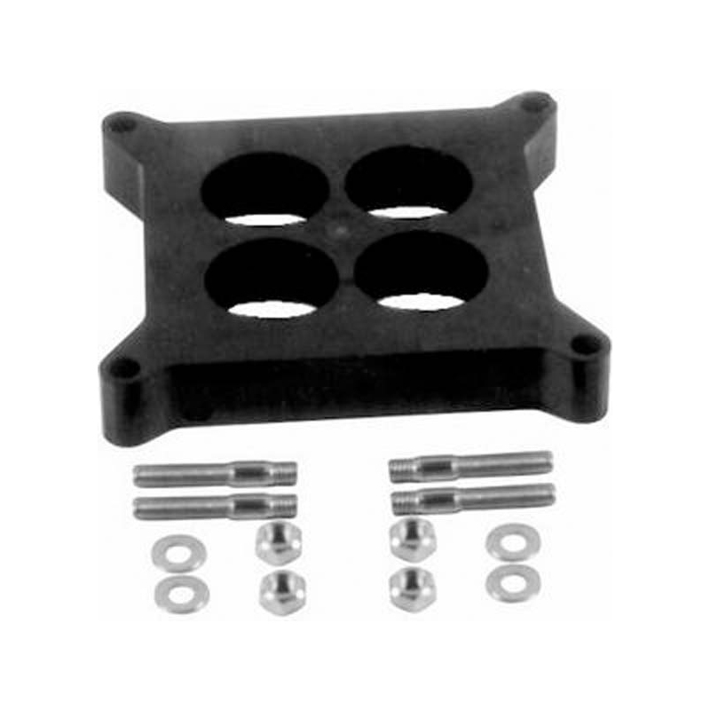 Photo for Racing Power Company (RPC) Carburetor Spacer R9134; 4150 Square Bore 1.000 in. 4-Hole Black Phenolic 