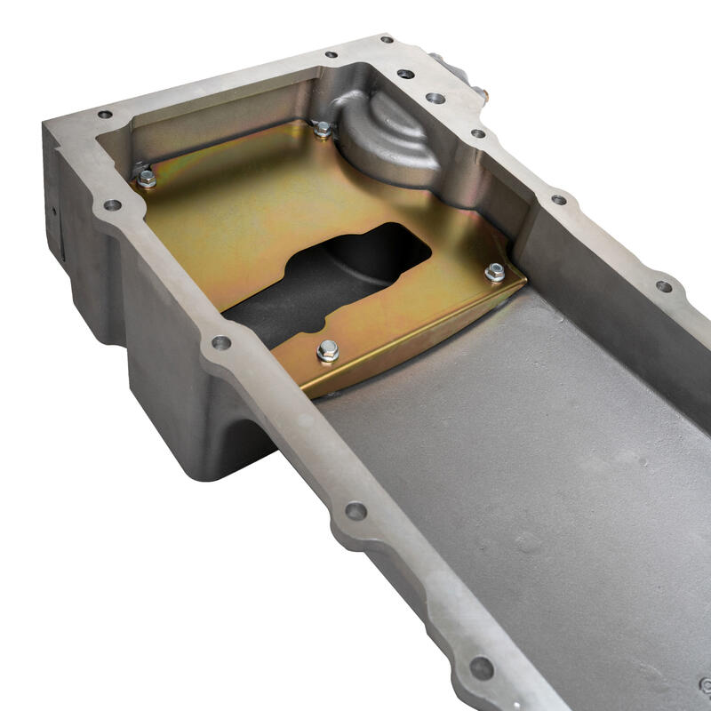 Racing Power Company (RPC) Oil Pan S8460; Retro Fit OEM 5.5 Quart Satin for GM LS 