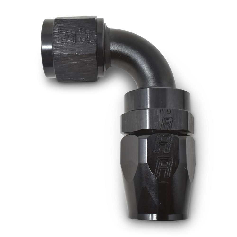 Russell Hose End 610175; Pro Classic Swivel Hose End Black -08AN -08AN Female 90 deg. 