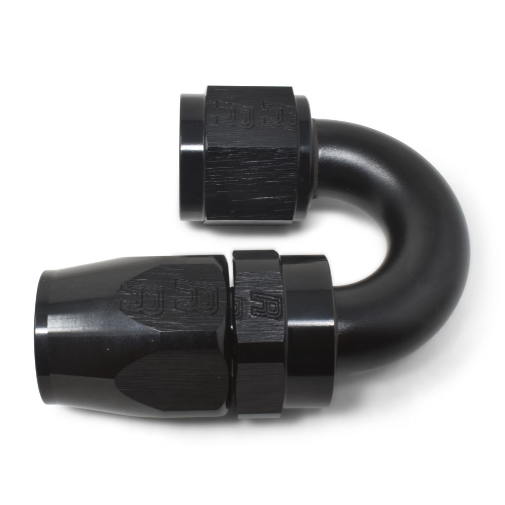 Russell Hose End 613515; Pro Classic Swivel Hose End Black -08AN -08AN Female 180 deg. 