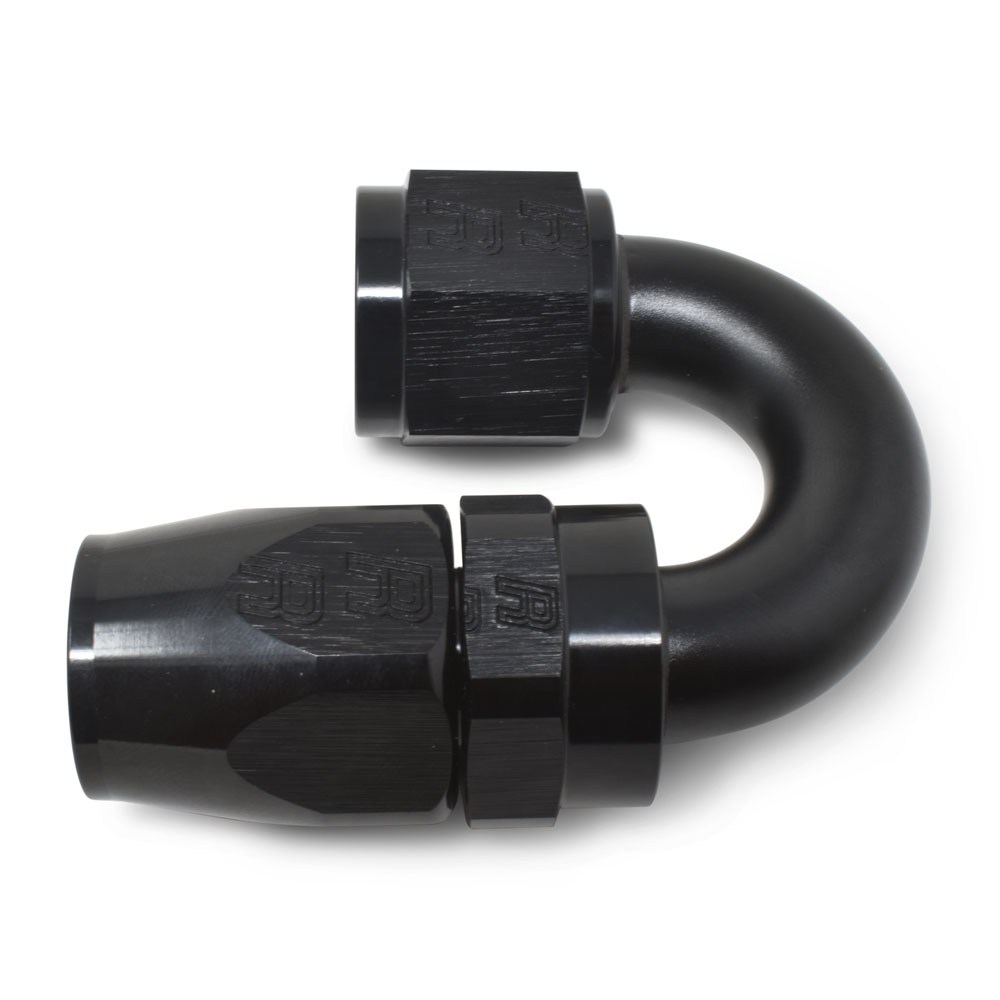 Russell Hose End 613525; Pro Classic Swivel Hose End Black -10AN -10AN Female 180 deg. 