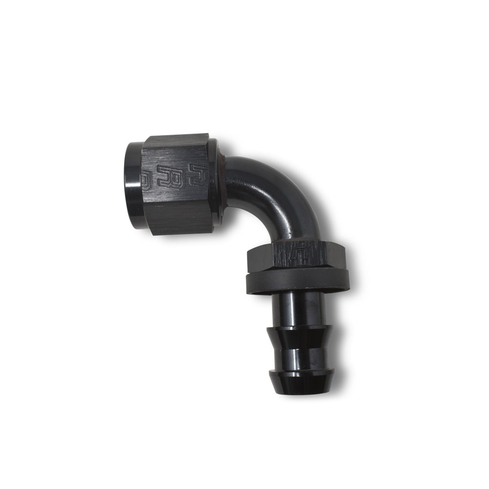 Russell Hose End 624153; Twist Lok Hose End Black -04AN -04AN Female 90 deg. 