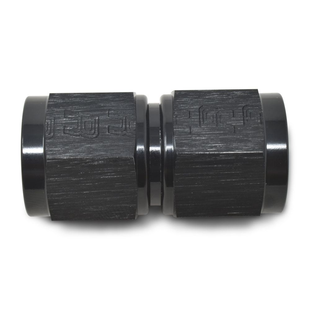 Russell AN Fitting 640003; AN to AN Coupler Black -06AN Female -06AN Female Straight 
