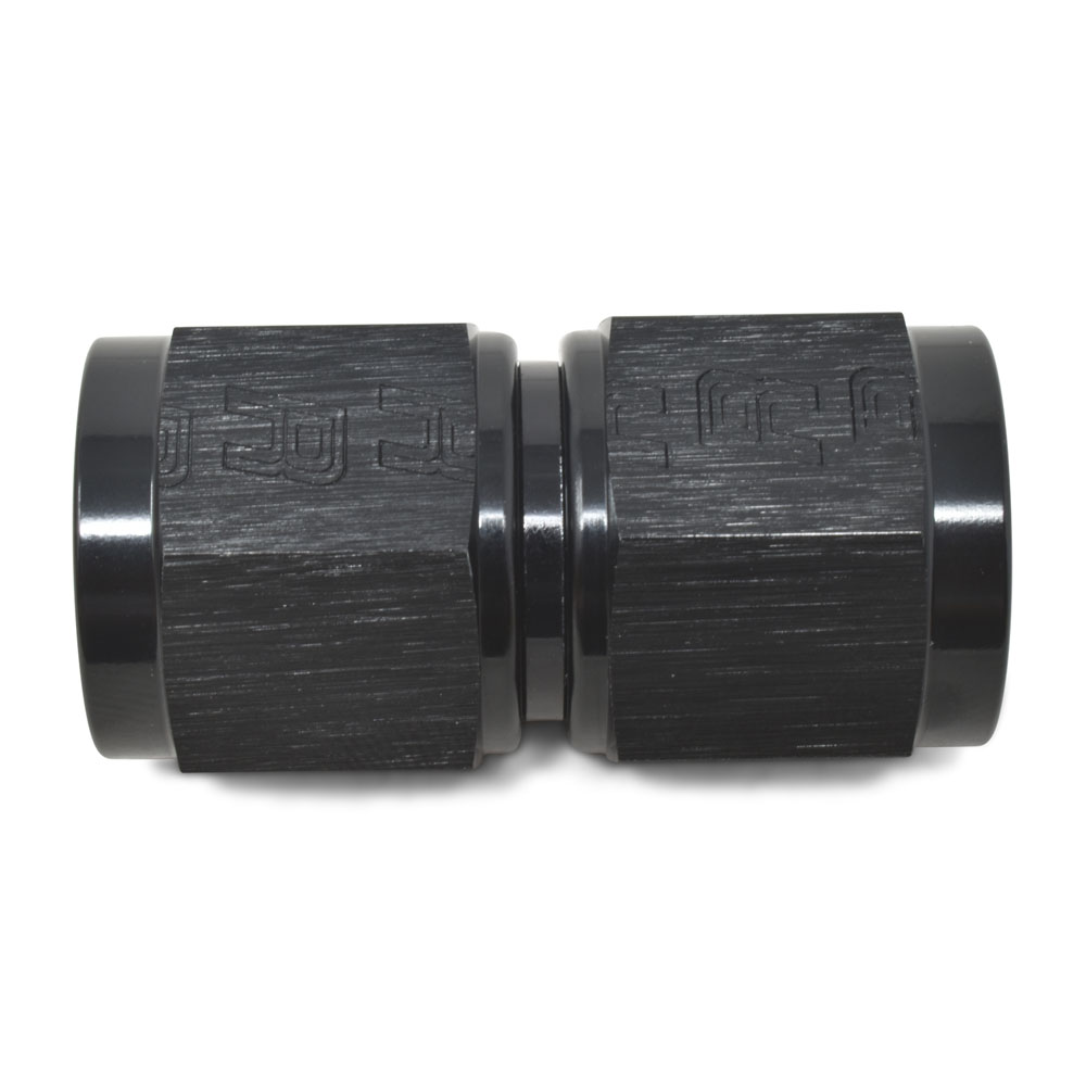 Russell AN Fitting 640033; AN to AN Coupler Black -12AN Female -12AN Female Straight 