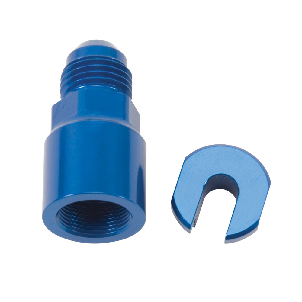 Russell AN Fitting 644130; Quick Connect Adapter AN to Quick Connect Adapter Blue -08AN Male 3/8 in. SAE Female Straight 