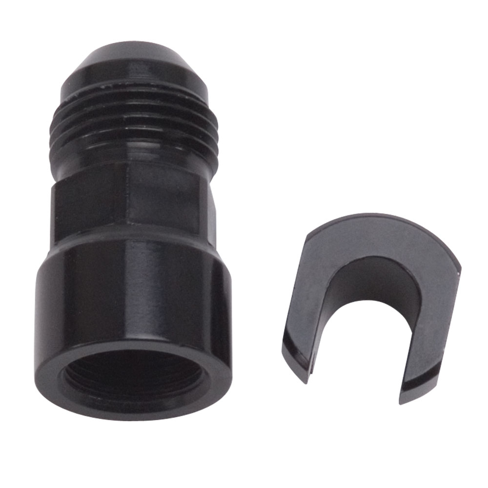 Russell AN Fitting 644133; Quick Connect Adapter AN to Quick Connect Adapter Black -08AN Male 3/8 in. SAE Female Straight 