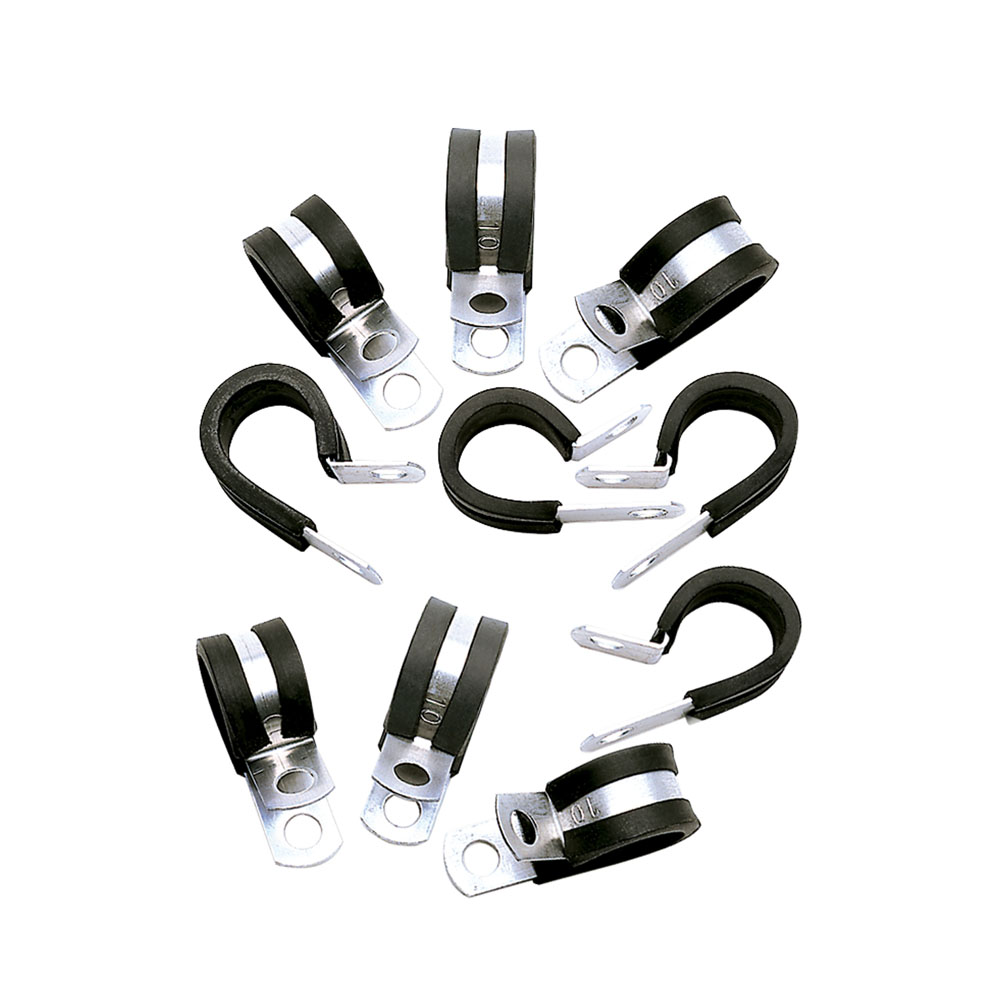 Russell Line Clamp 650970; Cushion Clamps 1 -04AN Cadmium Plated, Black Steel, Rubber 