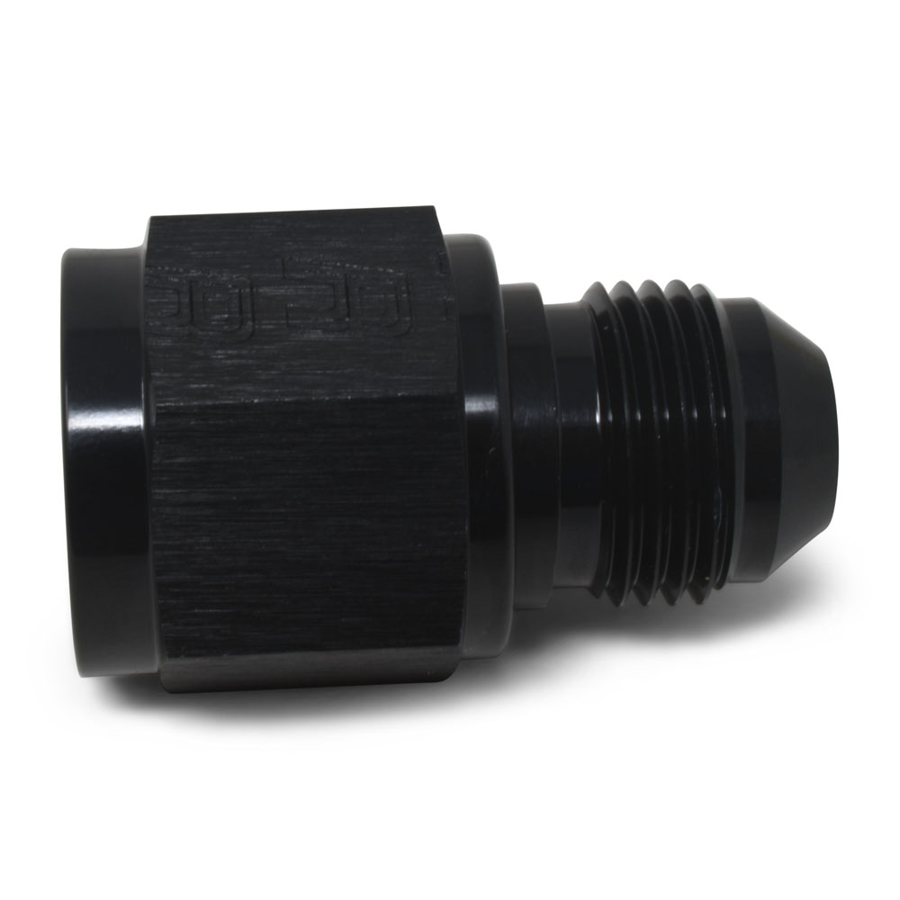 Russell AN Fitting 660003; AN to AN Reducer Black -06AN Female -04AN Male Straight 