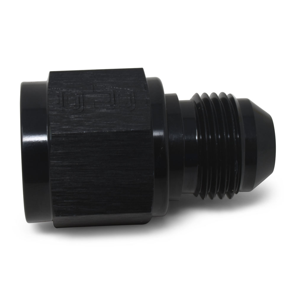 Russell AN Fitting 660023; AN to AN Reducer Black -08AN Female -06AN Male Straight 
