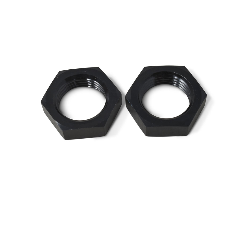 Russell AN Fitting Nut 661903; Bulkhead Nut Black -08AN Female Straight 