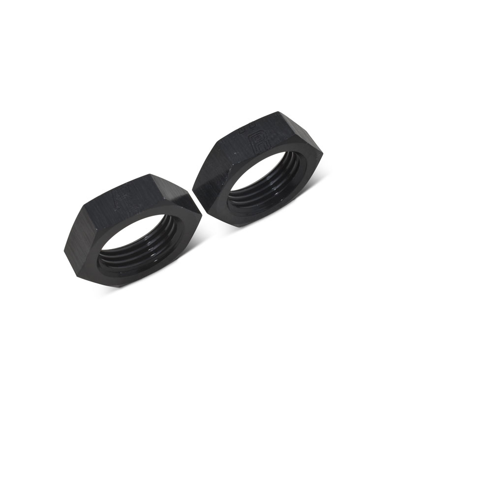 Russell AN Fitting Nut 661903; Bulkhead Nut Black -08AN Female Straight 