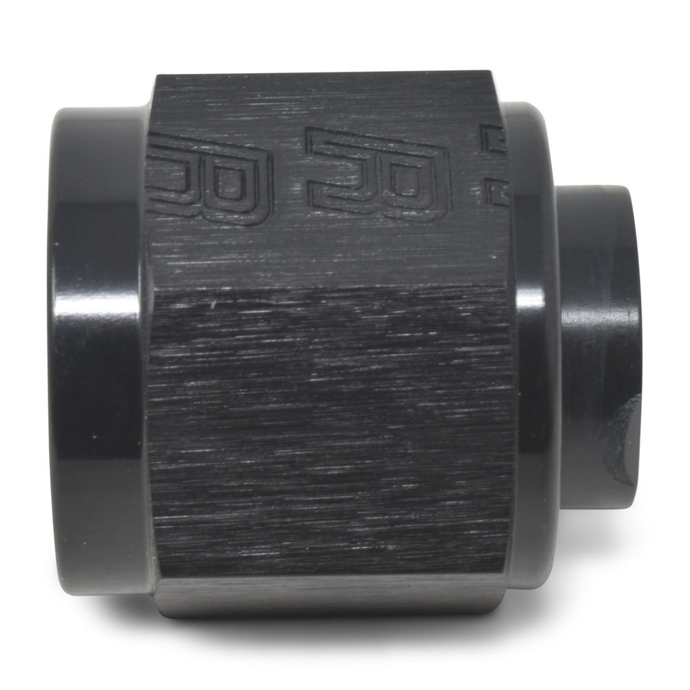 Russell AN Fitting 661973; AN Flare Cap Black -08AN Female Straight 