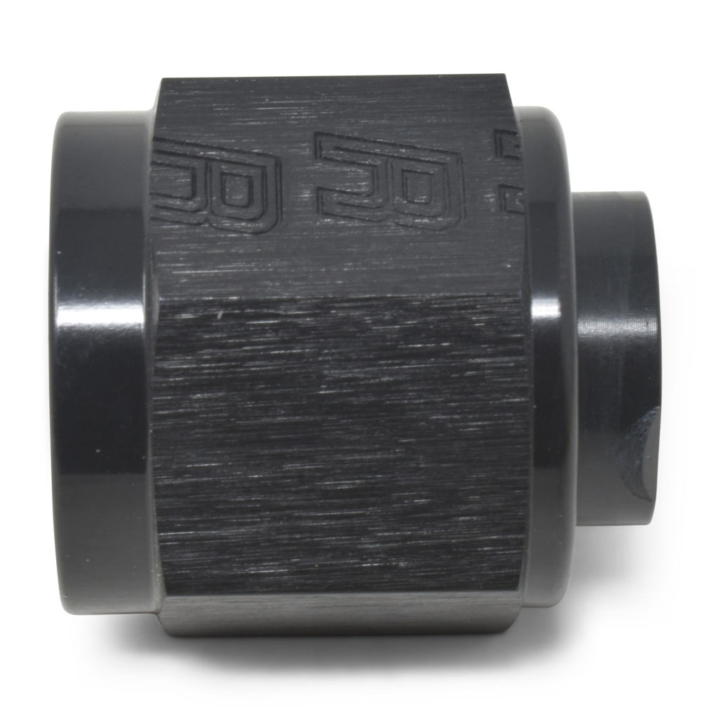 Russell AN Fitting 661993; AN Flare Cap Black -12AN Female Straight 