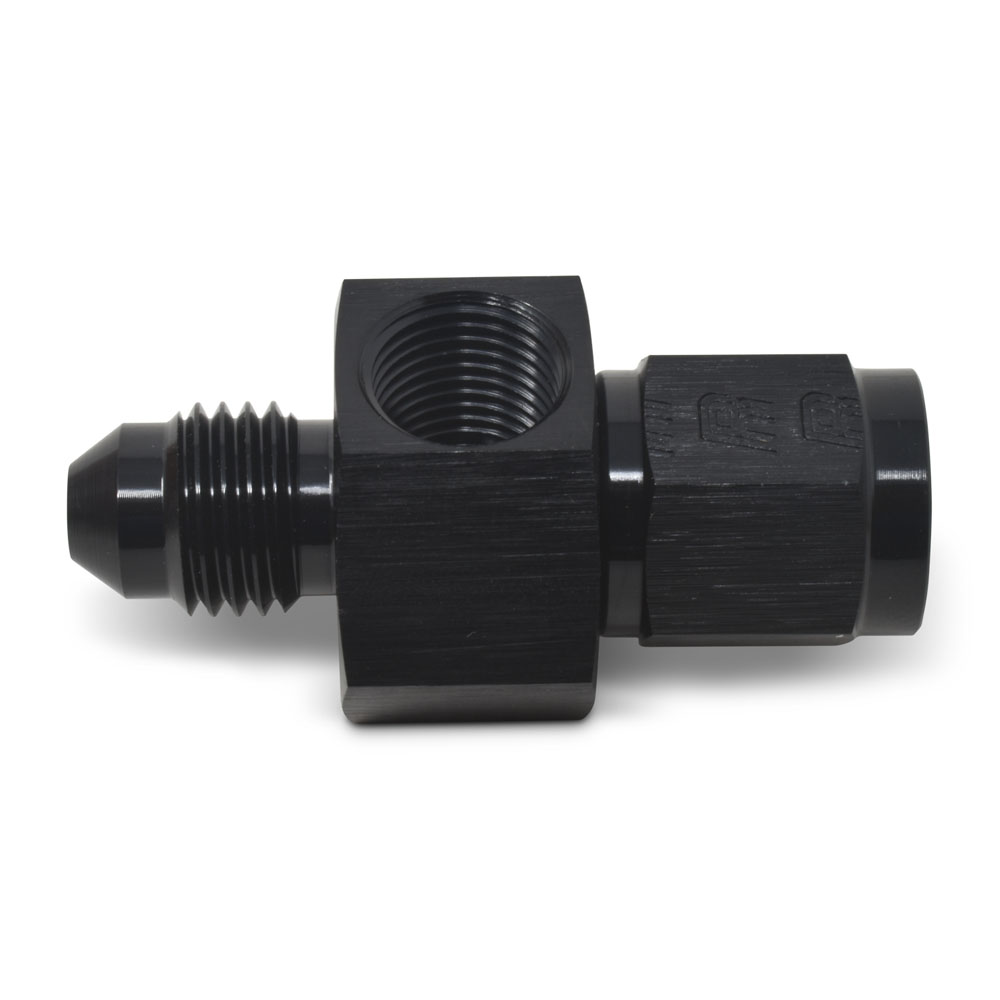 Russell AN Fitting 670293; AN to AN Coupler Black -04AN Female -04AN Male Straight 