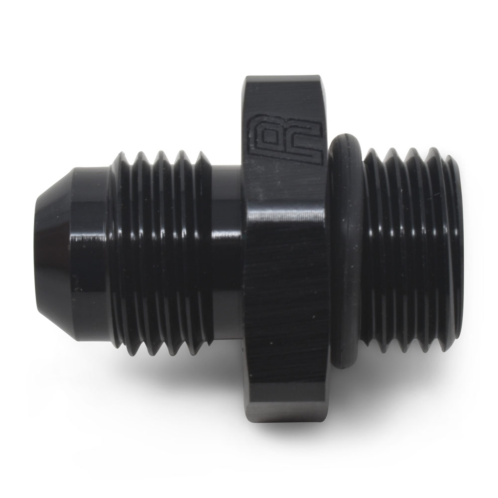 Russell AN Fitting 670730; AN to ORB Adapter Black -12AN Male -12 ORB Male Straight 