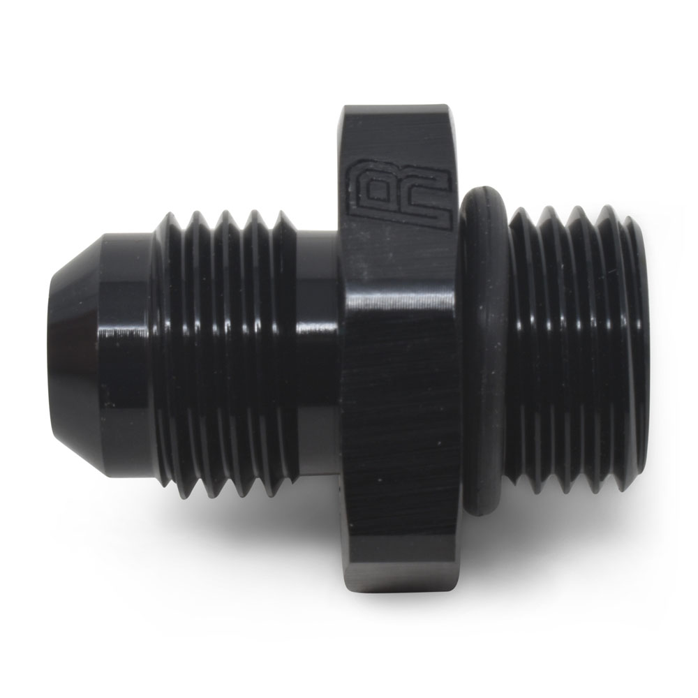 Russell AN Fitting 670940; AN to ORB Adapter Black -10AN Male -08AN ORB Male Straight 