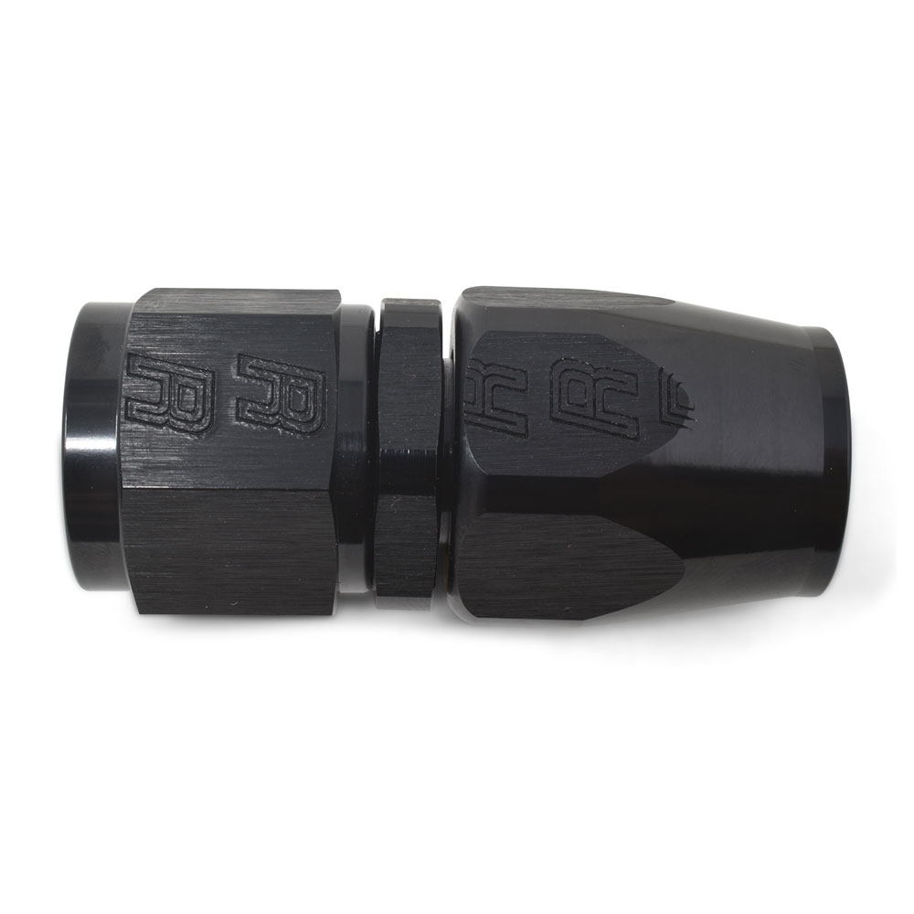 Russell Fuel Hose Fitting 610045; Pro Classic Full Flow Hose End Black Anodized -10AN Straight -10AN Female 